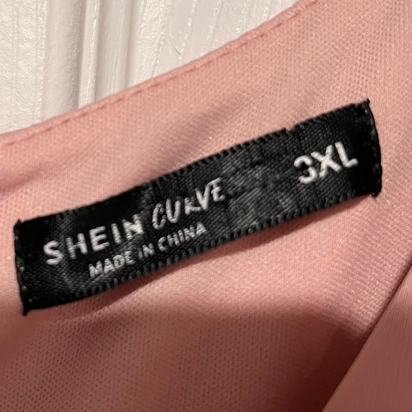 Shein Curve Cold Shoulder Flutter Sleeve Dress Dusty Rose Size 3X/18 - Picture 5 of 9